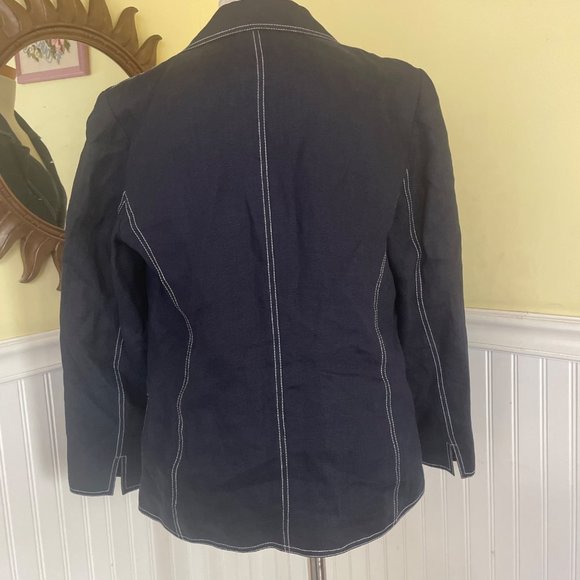 Talbots Blue Blazer Classic Tailored Suit Jacket - Picture 7 of 7